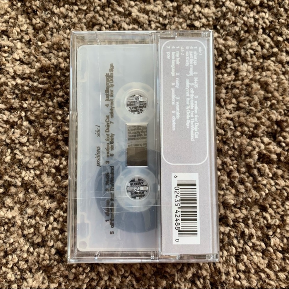 NEW Ariana Grande Positions Frosted White Cassette - Picture 3 of 6